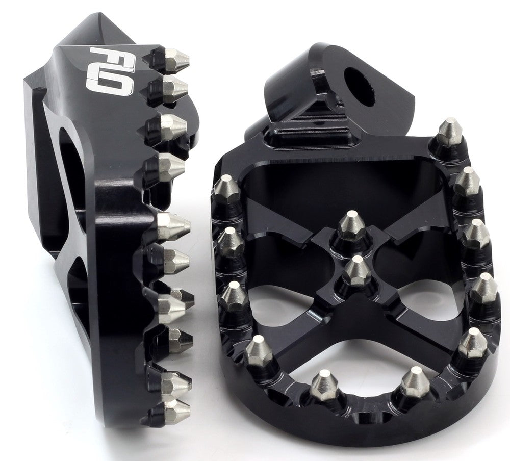 Flo Motorsports PRO Series Foot Pegs Black - FPEG-801BLK Cobra Dirt Bikes 2007-2019