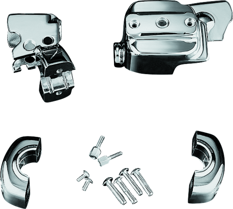 Kuryakyn Brake & Clutch Control Dress-Up Kit Single Disc Front Brakes - 9126 For Harley 1996-2017