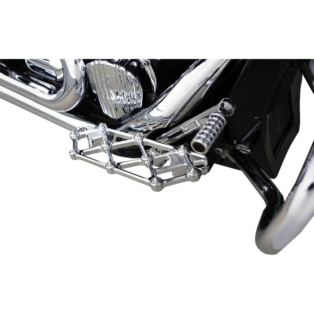 Arlen Ness Diamond Floorboards Driver Chrome - 410-054 For Harley Motorcycles 1982-2026
