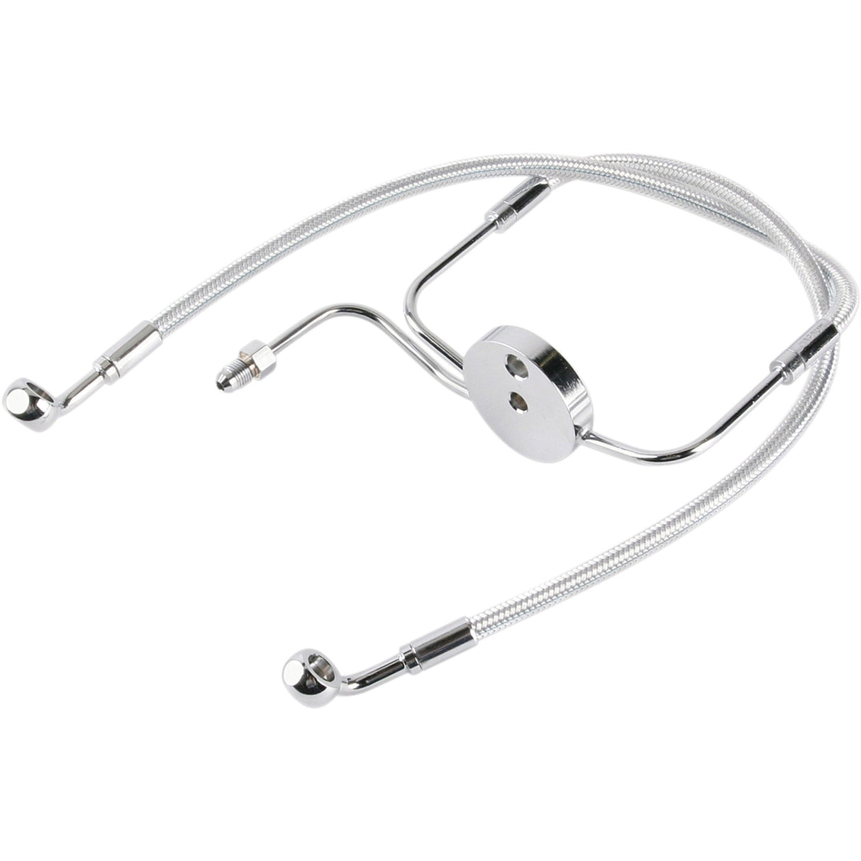Magnum Shielding Designer Series Front Lower Brake Line Kit Sterling Chromite II - 37007 For Harley Sportster 2004-2008