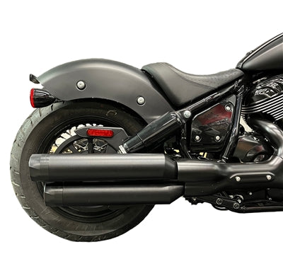 Tab Performance Indian Chief 3.5" Black Tip Compatible Exhaust Pipes | '22 & Up - Black Slash End Caps, Zombie Baffles 231-2290-B-Z