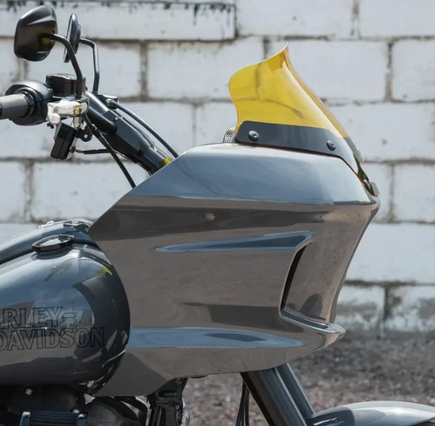 Klock Werks Kolor Flare® Windshield 6" Yellow - KWW-02-0624 For Harley Softail Low Rider 2022-2025
