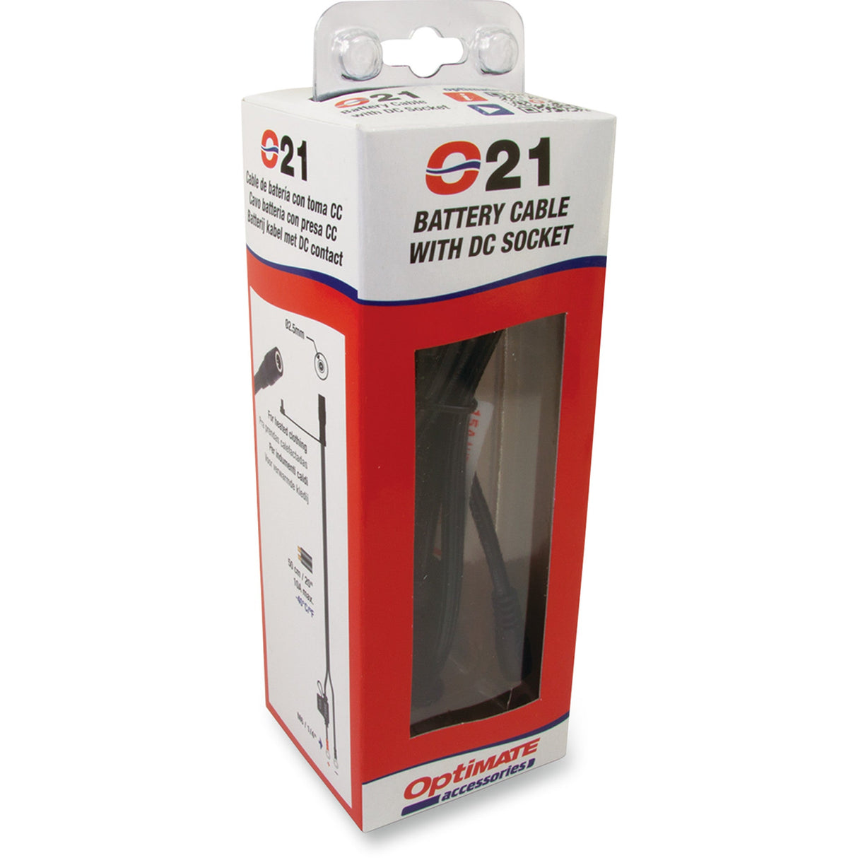 TECMATE 3807-0325 O-21 Battery Lead to 2.5 mm barrel adapter