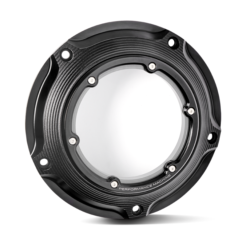 Performance Machine Vision Derby Cover W Bezel Black Ops - 0177-2083M-SMB For Harley Touring 2016-2021