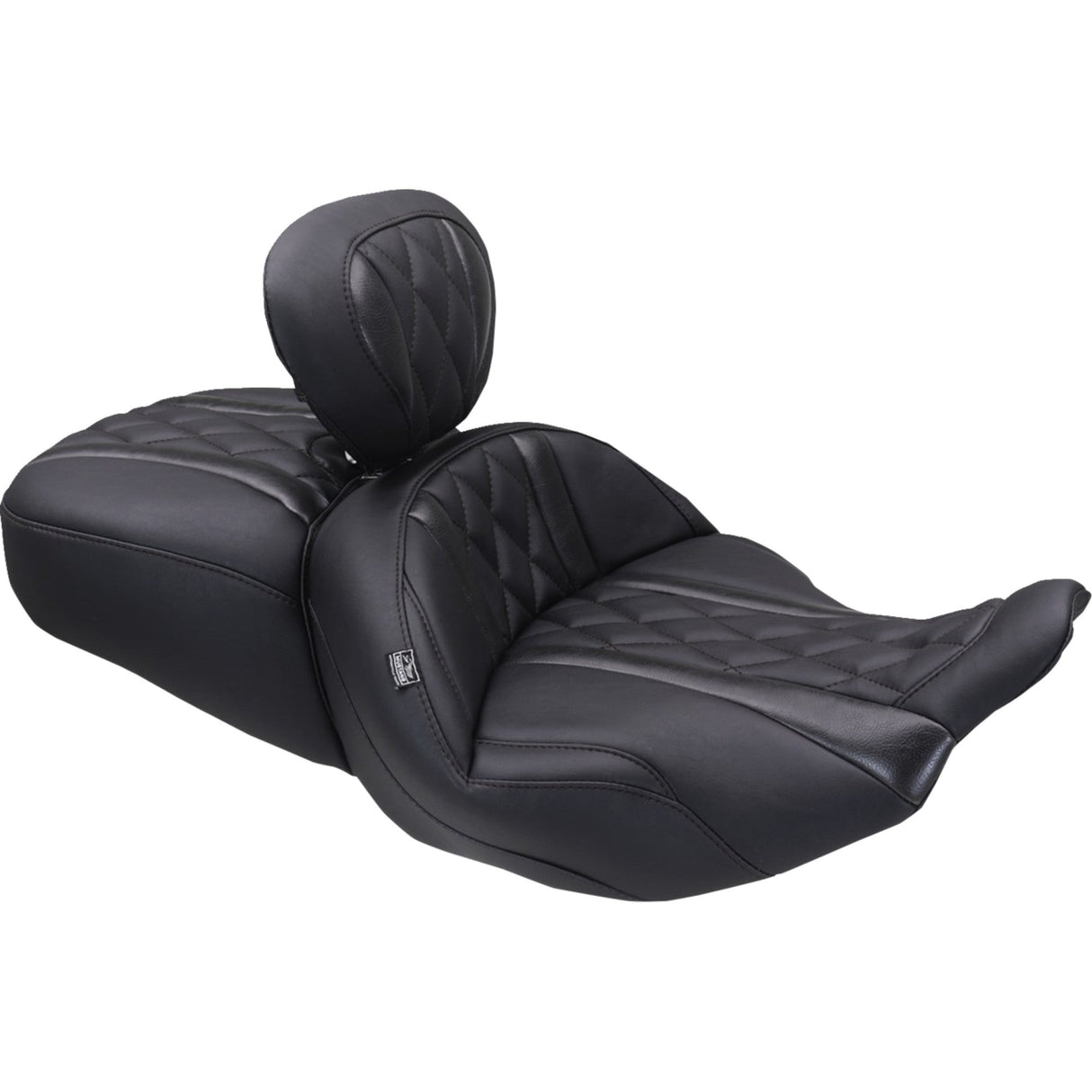 Mustang Deluxe Touring Seat Diamond Black Stitch - 89411 For Harley Touring 2023-2026