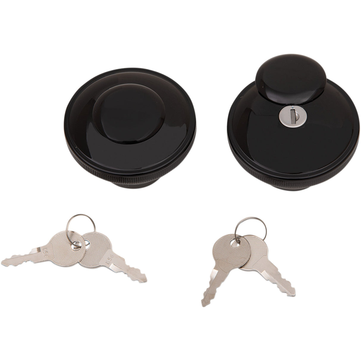 DRAG SPECIALTIES Screw-In Locking Gas Cap — - Gloss Black