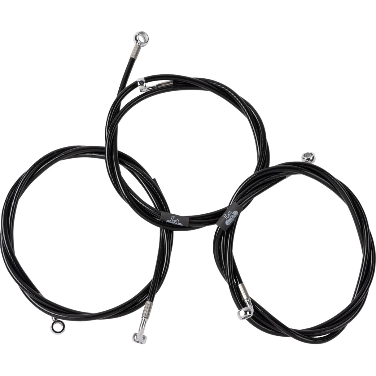 LA Choppers Brake Line Kit Black - LA-8059B08B For Harley Touring 2023-2026