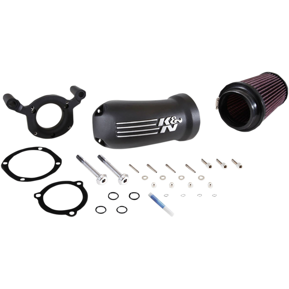 K & N Aircharger® Intake System With Cast Aluminum Intake Tube Satin Black - 57-1134 For Harley Motorcycles 2008-2017