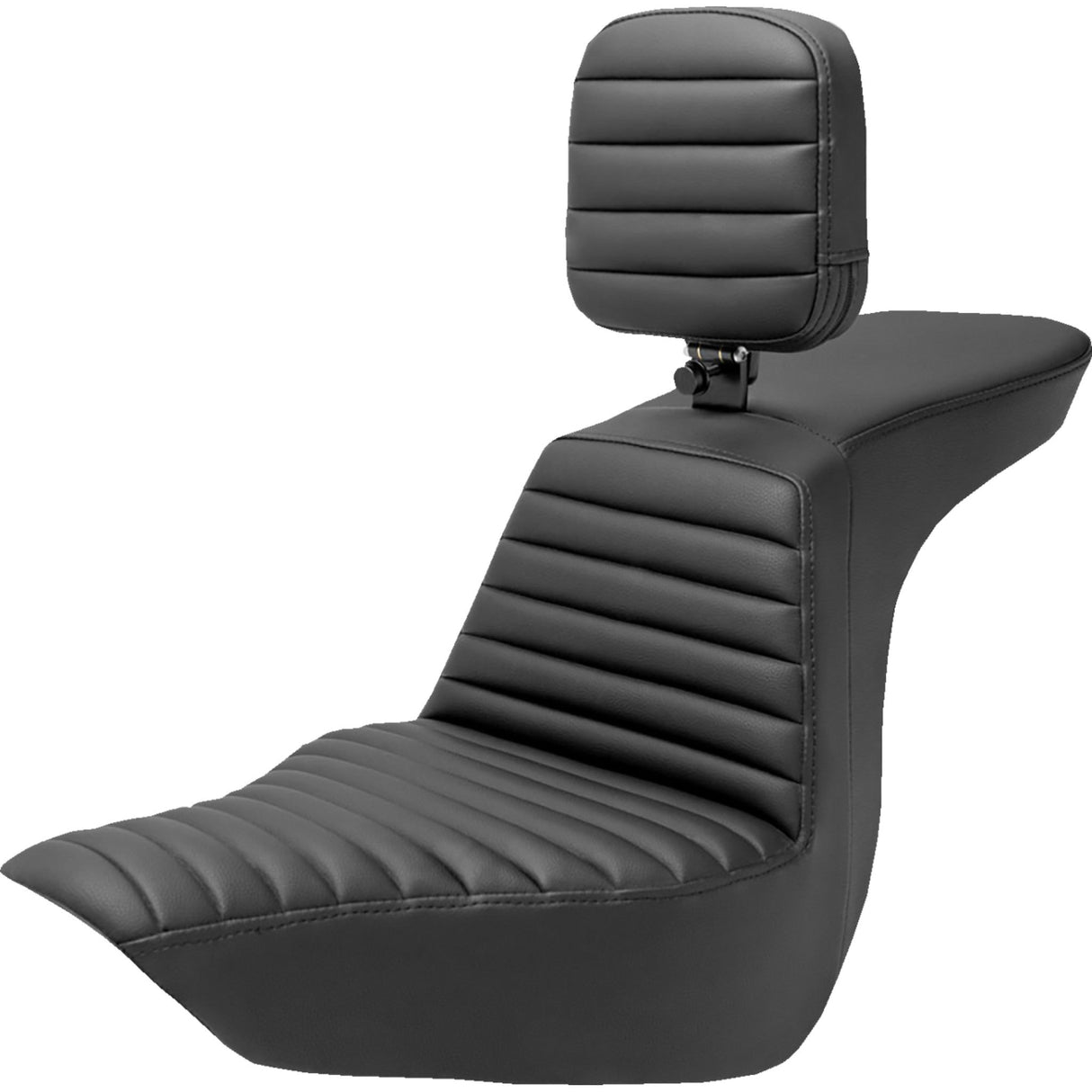 Saddlemen Tour Step-Up Seat Rider Backrest Tuck-N-Roll - 818-29-191BR For Harley Softail 2018-2026