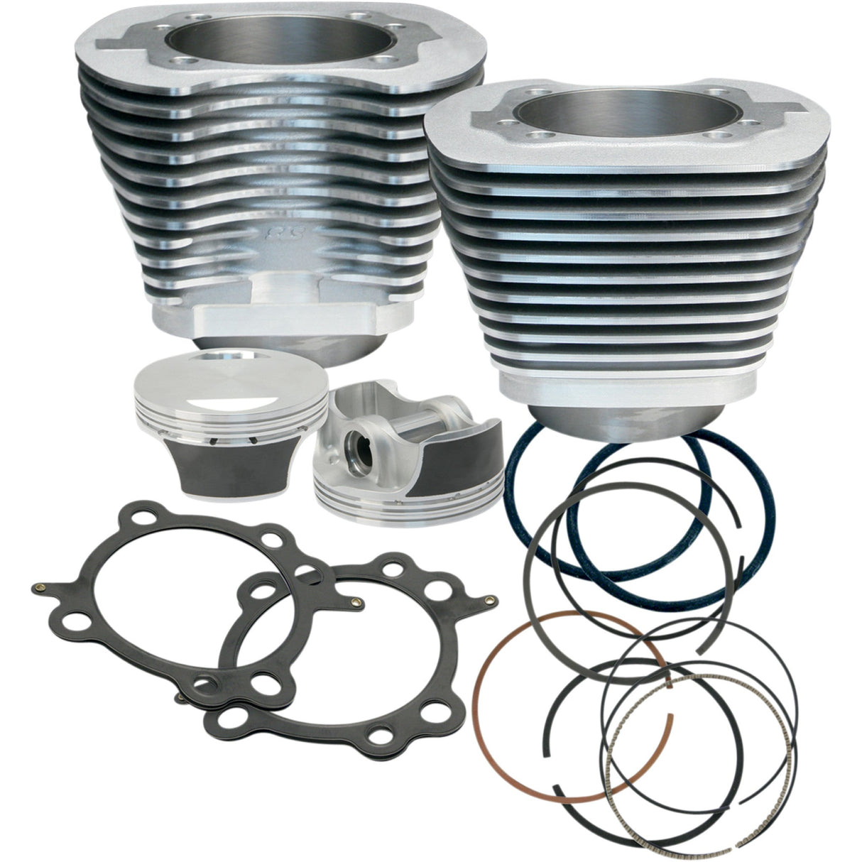 S&S Cycle Big Bore Cylinder Kit Silver Twin Cam - 910-0202 For Harley Motorcycles 2006-2017