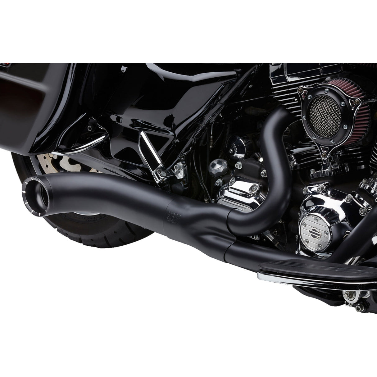 Cobra Turn Out 2-Into-1 Exhaust System Black - 6270B-1 For Harley Touring 2009-2016