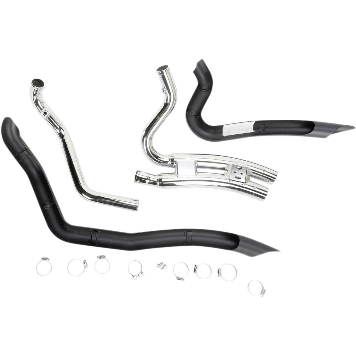 Cobra Short Swept 2-Into-2 Exhaust System - 6233B For Harley Sportster 2013-2022