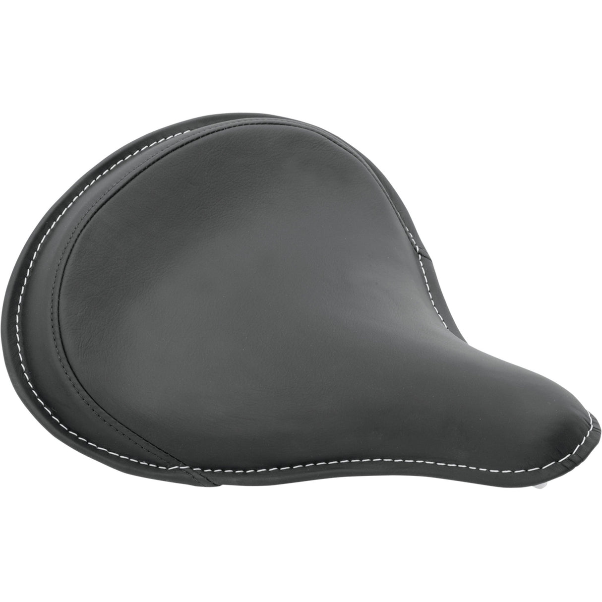 DRAG SPECIALTIES SEATS 0806-0048 Large Spring Solo Seat Seat - Spring Solo - Large - Black Solar-Reflective Leather/White Perimeter Stitch
