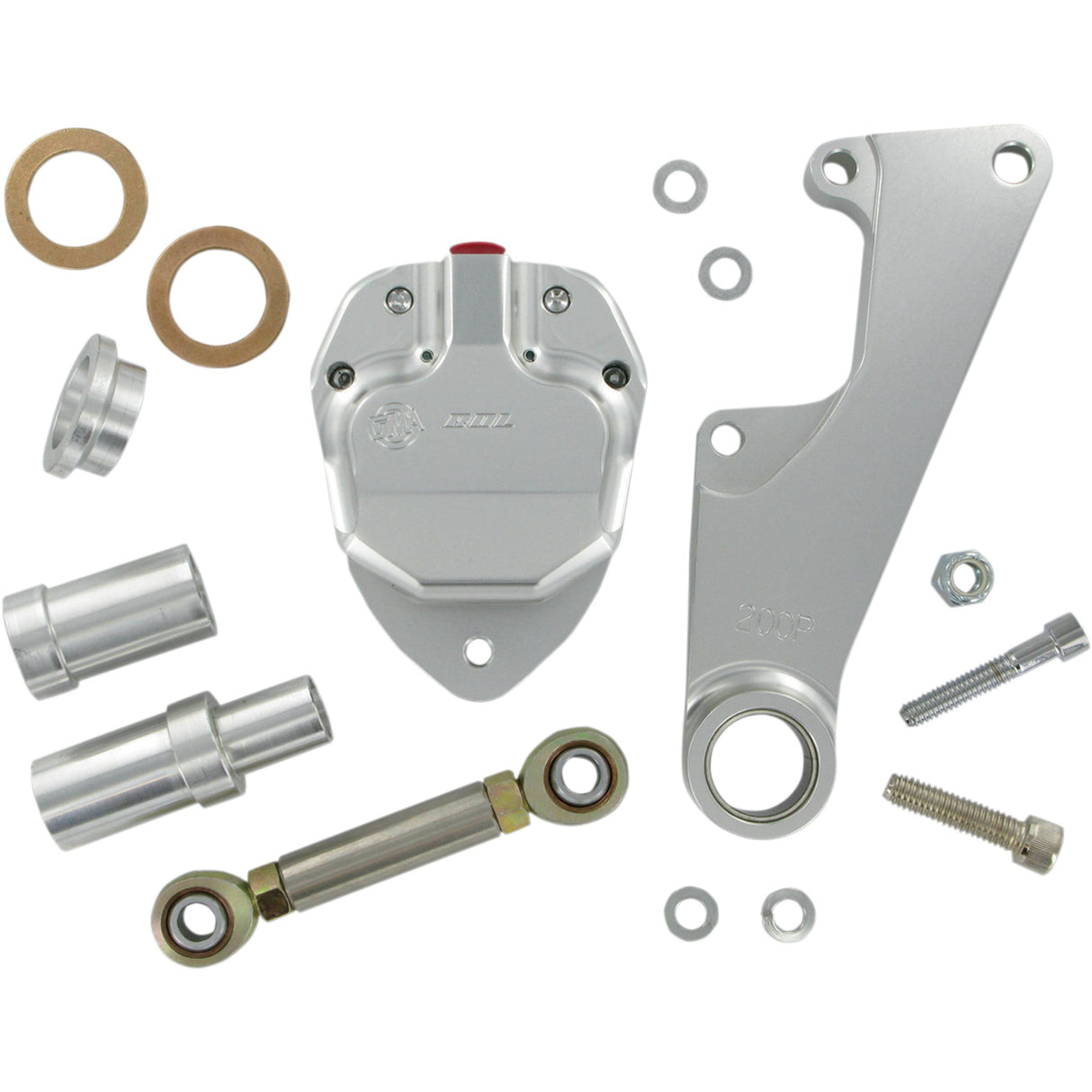 GMA Engineering BY BDL Custom Billet Aluminum Front Brake Caliper Springers Clear Anodized - GMA-200P For Harley Softail / Wide / Screamin' 1984-2012