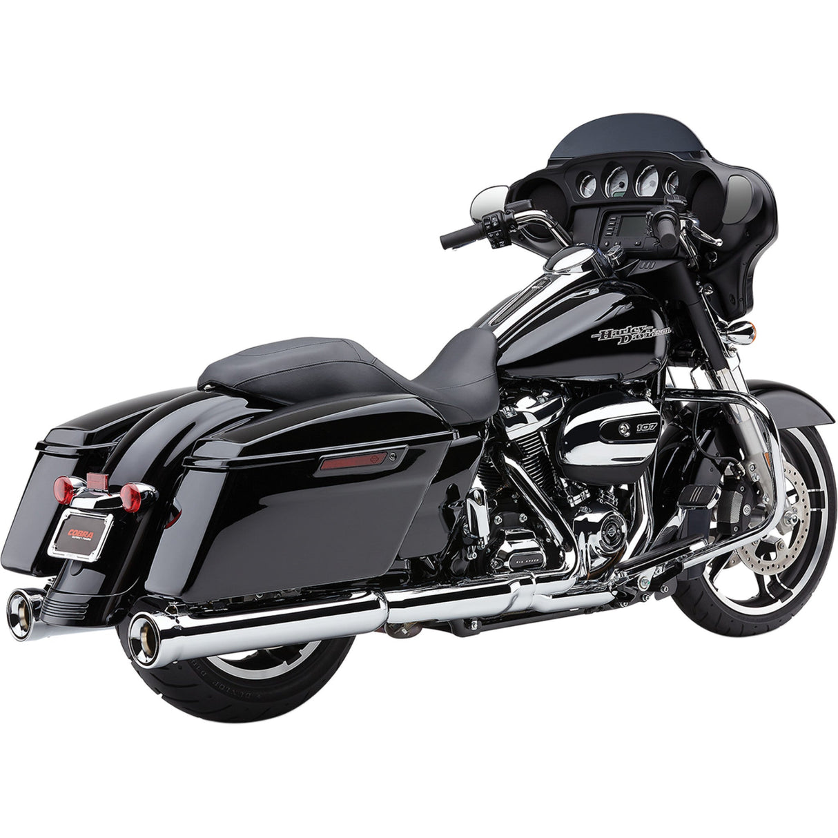 Cobra Neighbor Hater Slip-On Mufflers 4-1/2" Chrome - 6109 For Harley Touring 2017-2026