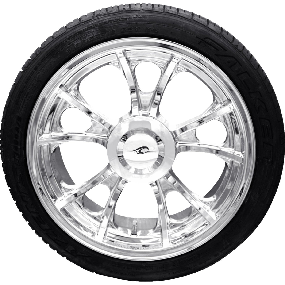 COASTAL MOTO 0336-0015 PKG-LGO-187T-CH Largo 3D Rear Wheel/Tire Combination for Trike - Chrome (18") | Falken Tire (215/45ZR18) - Trike