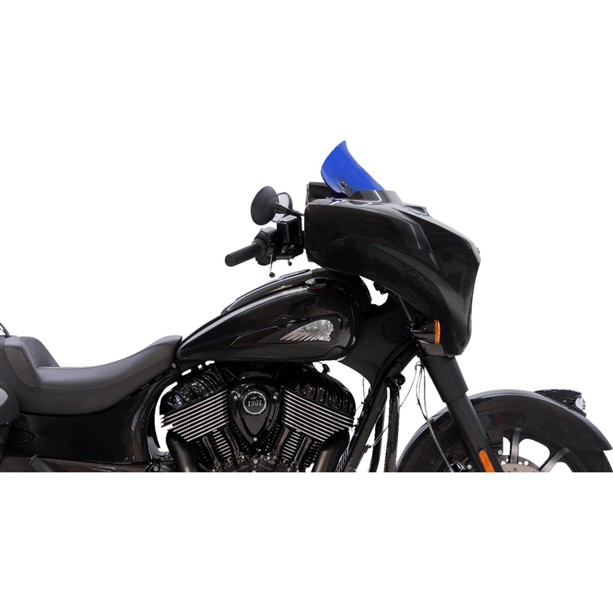 Klock Werks Kolor Flare® Windshield 10" Blue - KWW-04-0640 For Indian 2014-2026