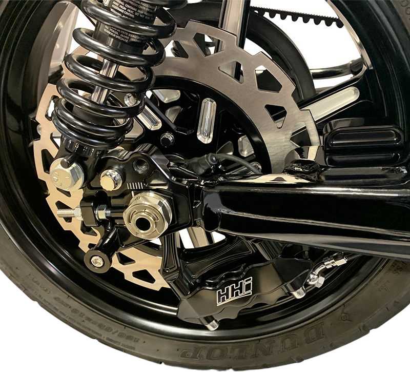 Hawg Halters Inc Rear Axel Adjuster With Shock Relocator `09 - AXADJ-A01-AS For Harley Motorcycles 2009-2026