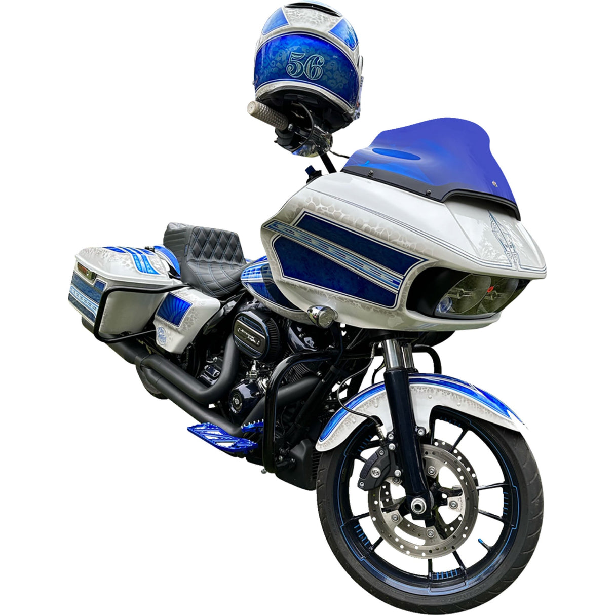 KLOCK WERKS 2310-0792 KWW-01-0672 Kolor Flare™ Sport Windshield - 9" - Blue - FLTR
