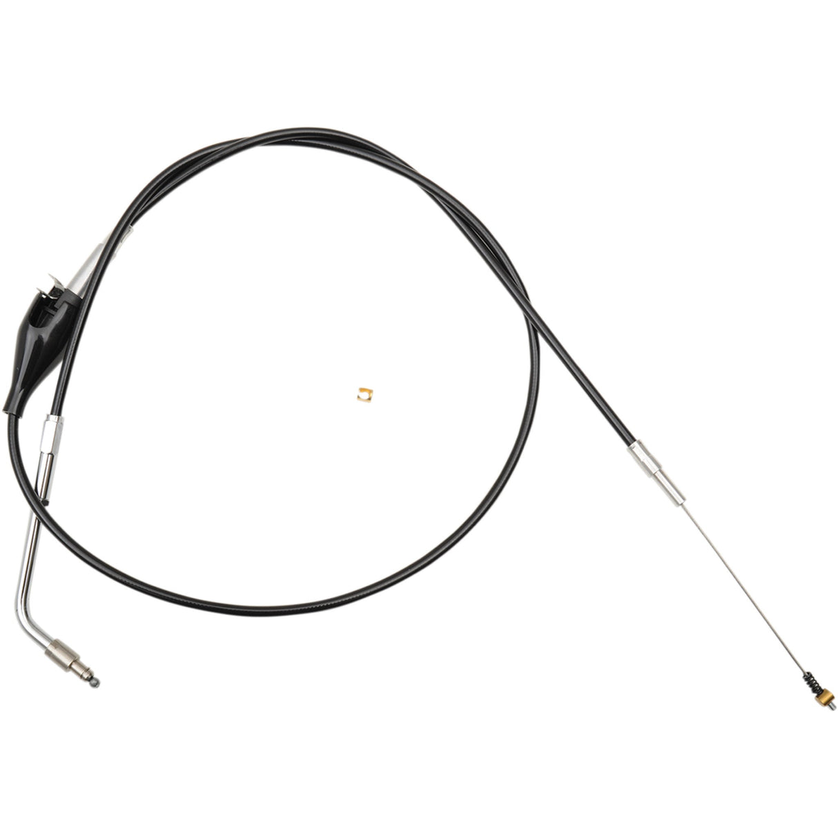 LA CHOPPERS 0651-0756 LA-8210ID13B Black Vinyl Braided Handlebar Idle Cable - 12" - 14"