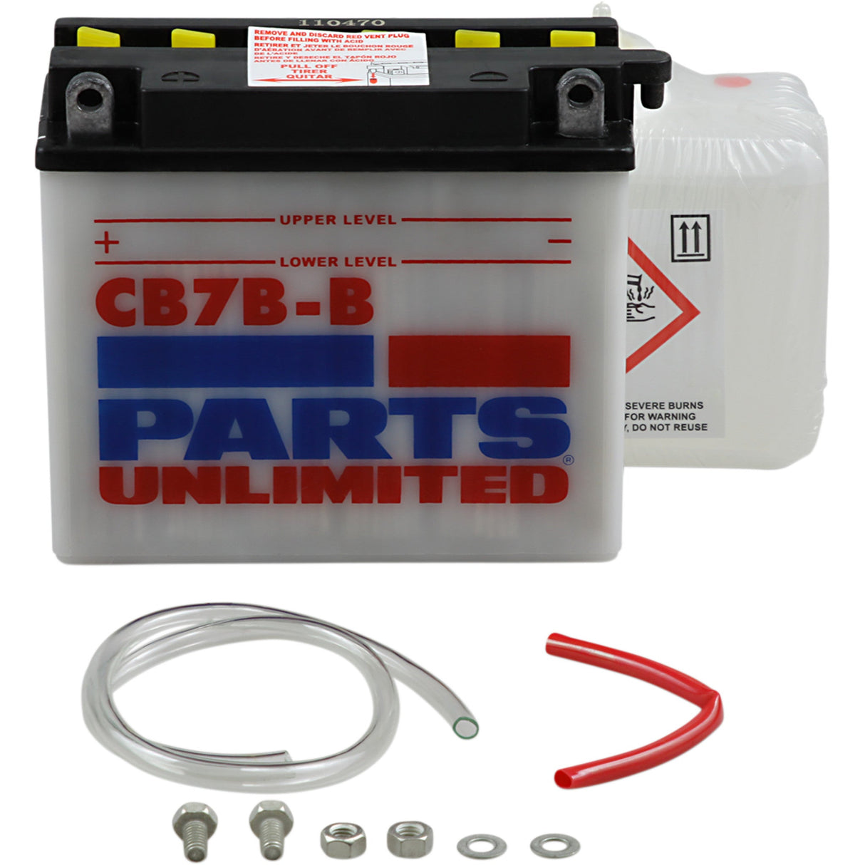 PARTS UNLIMITED 2113-0161 Heavy-Duty 12v Battery Kit Battery - YB7B-B