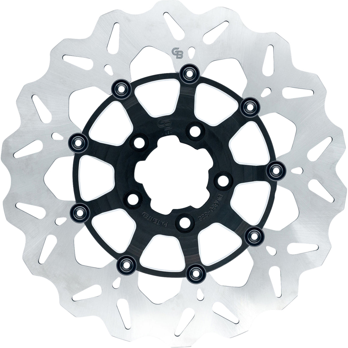 Gbrakes Oversize Wave® Brake Rotor Front 13" Machined Black - GBDU010 For Harley Motorcycles 2000-2026