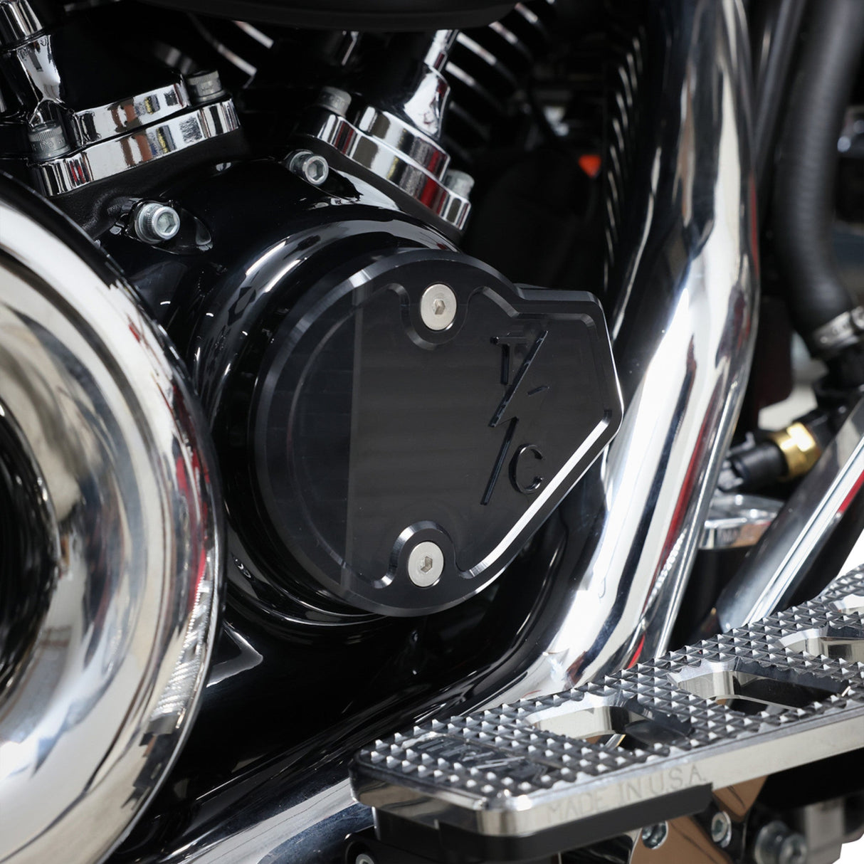 Thrashin Supply CO. Cam Cover Gen 2 Smooth Black M8 - TSC-3028-1 For Harley Touring 2023-2026