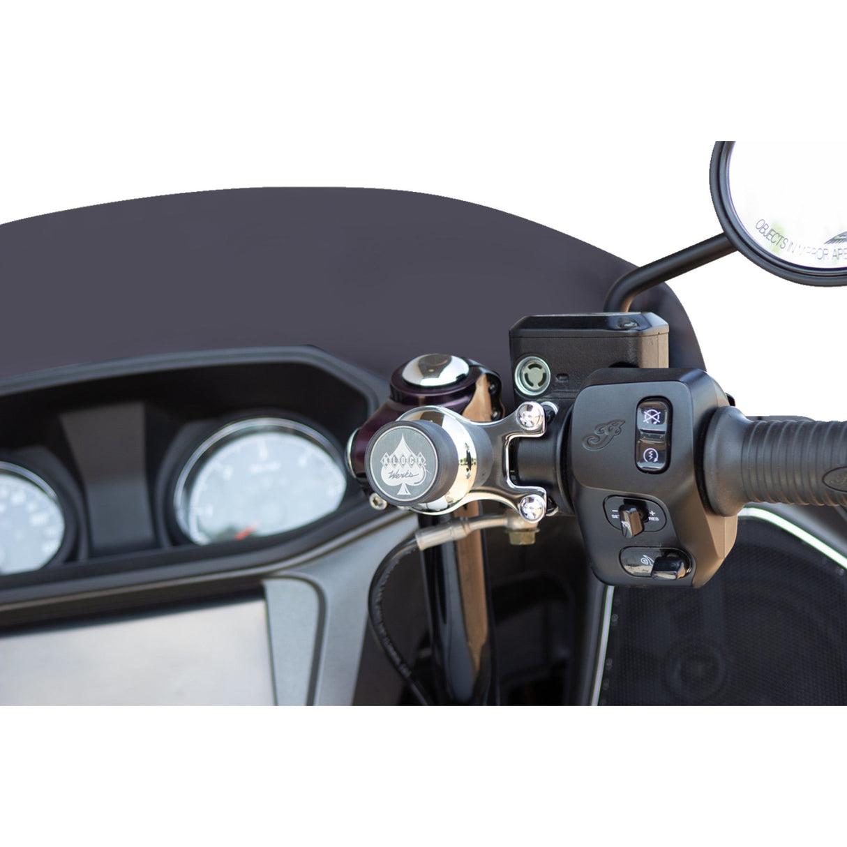 Klock Werks iOmount™ Handlebar Switch Mount Ambidextrous Mount Chrome Challenger Pursuit - KWD-04-0609-C For Indian 2020-2026
