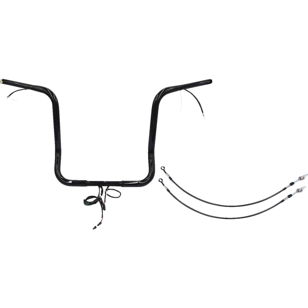 FAT Baggers INC. EZ Install Wired 1-1/4" Round Top Handlebar Kit 16" Black - 901516-B For Harley Touring 2014-2015