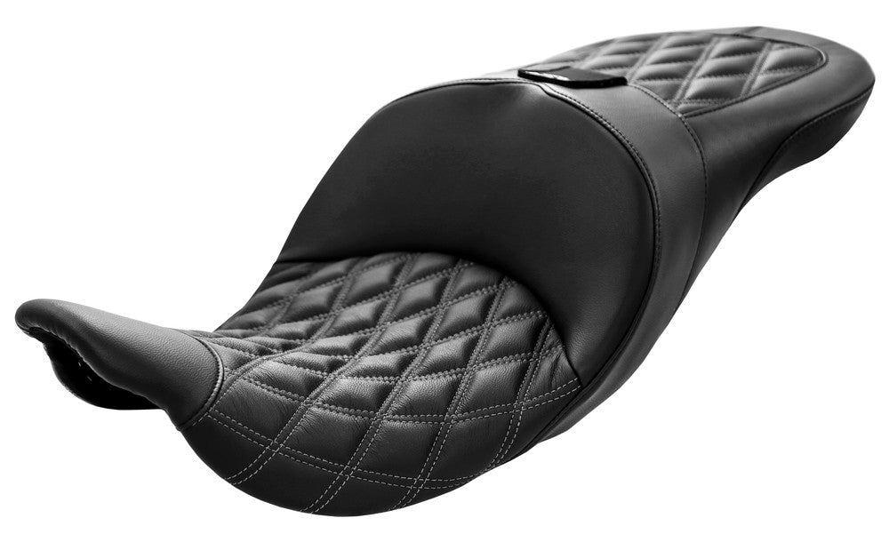 Danny Gray Tourist Tall 2-UP Leather Diamond Stitch FLH FLT ` - FA-DGE-0325DIA For Harley Touring 2008-2018