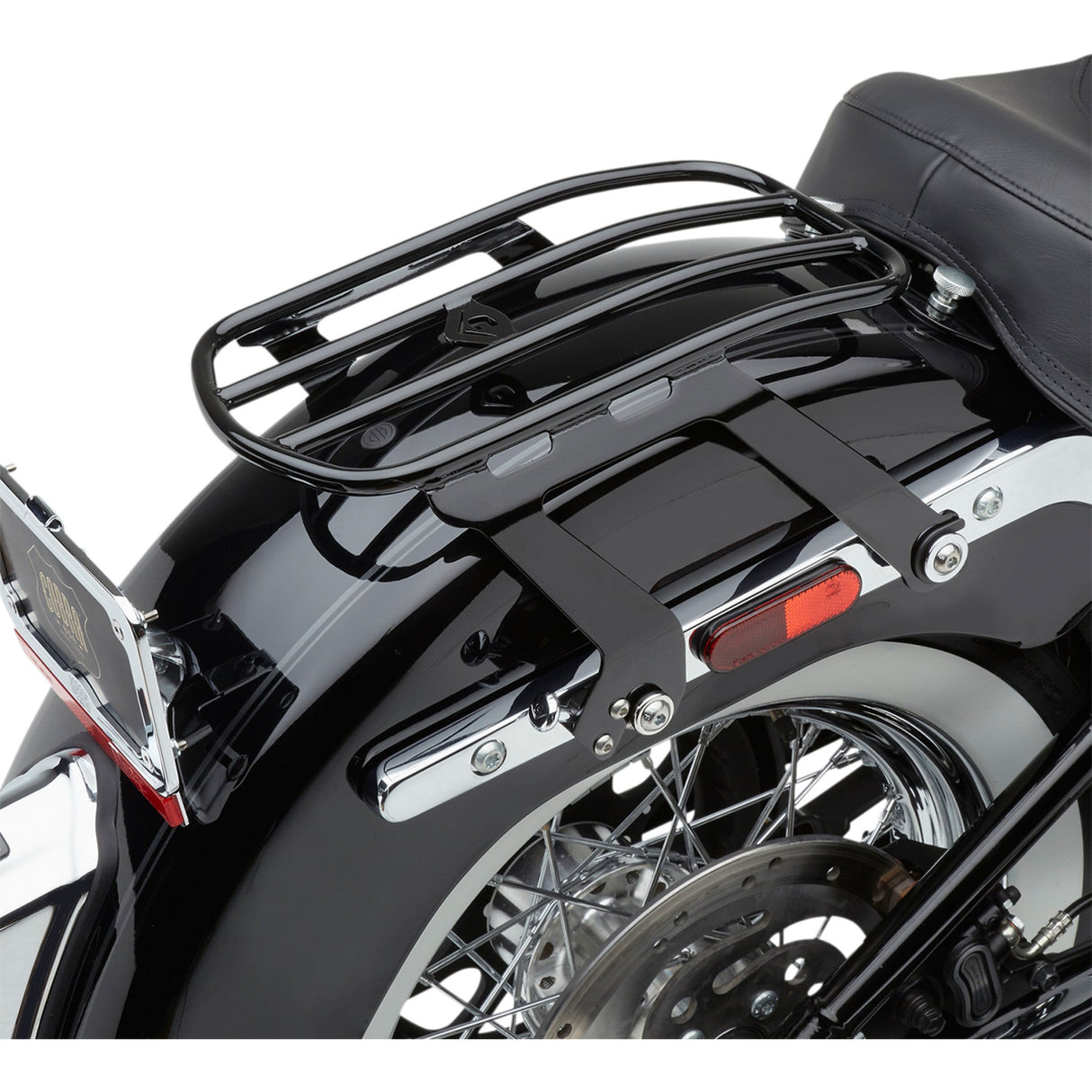 Cobra Detachable Solo Luggage Rack Black - 602-2511B For Harley Softail Deluxe 2018-2020