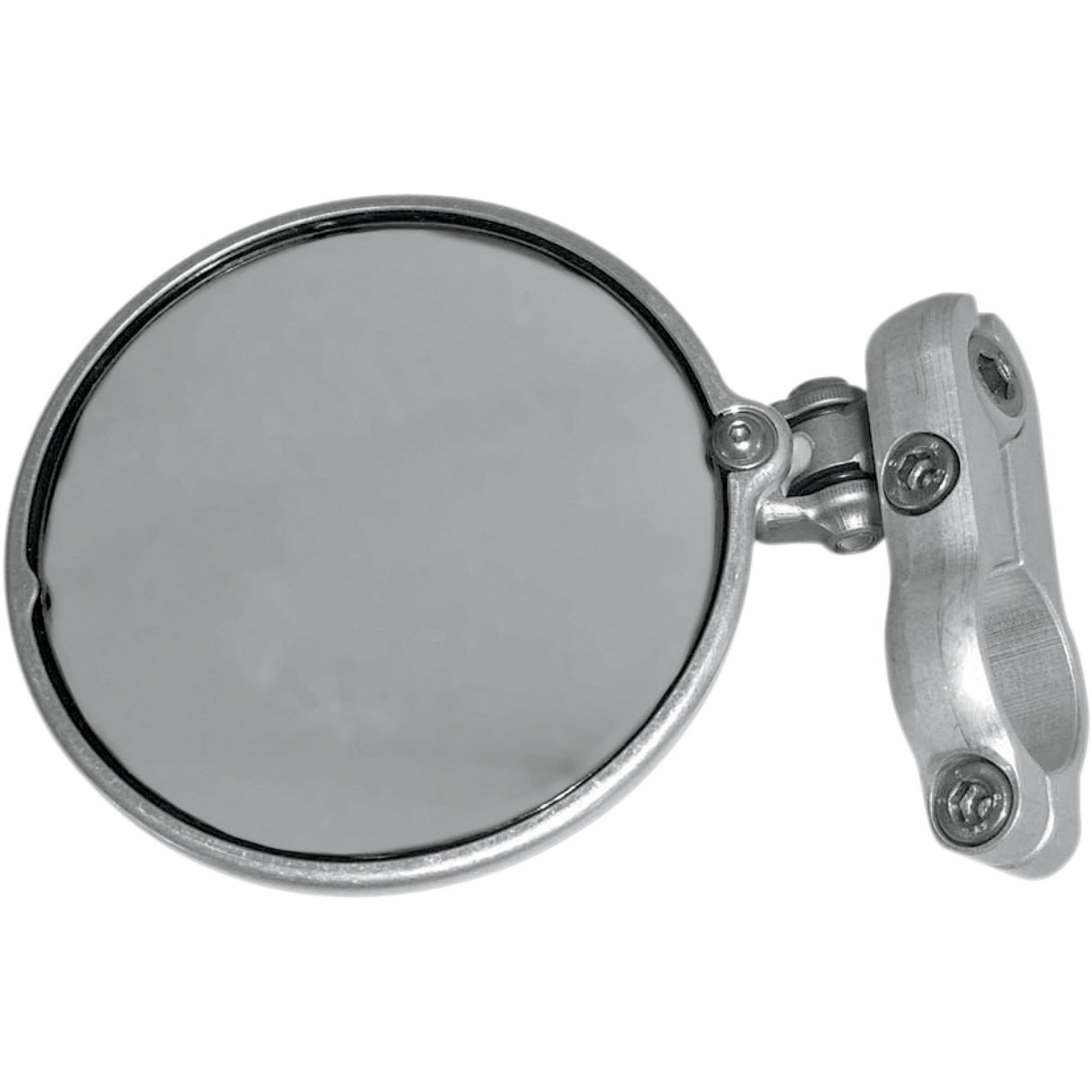 CRG Hindsight LS Folding Bar-End Mirror Side View Round Silver Left Each - HSLS-201-L