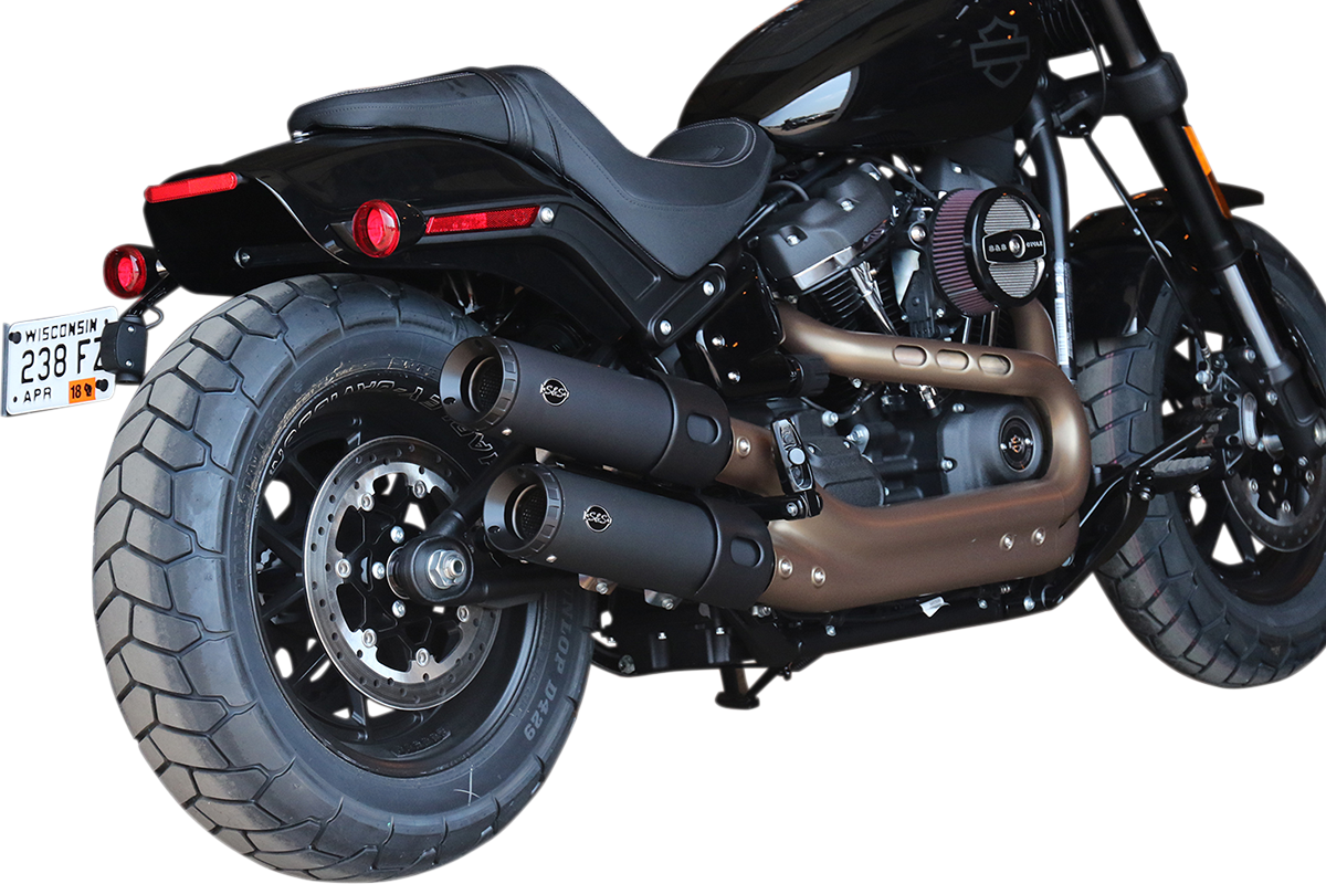 Ceramic Black Grand National Mufflers for Fat Bob - 1801-1234