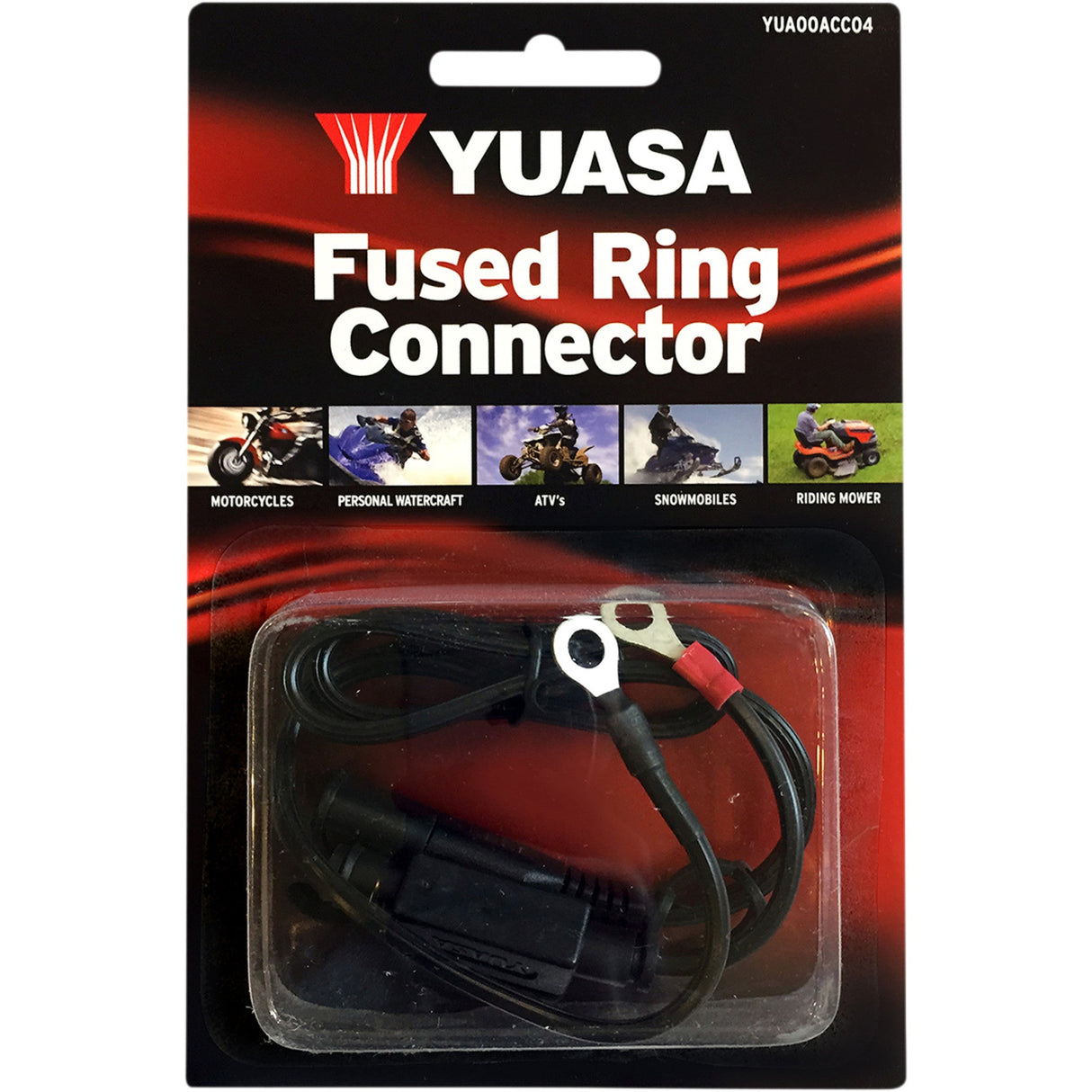 Yuasa Battery Charger Fused Ring Connector 3-Amp