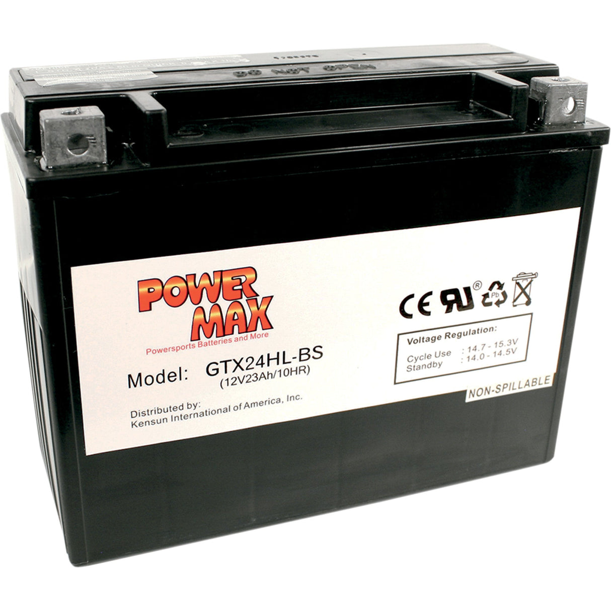 Power Max Battery - GTX24HL-BS For Yamaha Motorcycles 1978-1999 | Harley Touring 1980-1996 | Arctic Cat Prowler 2006-2014
