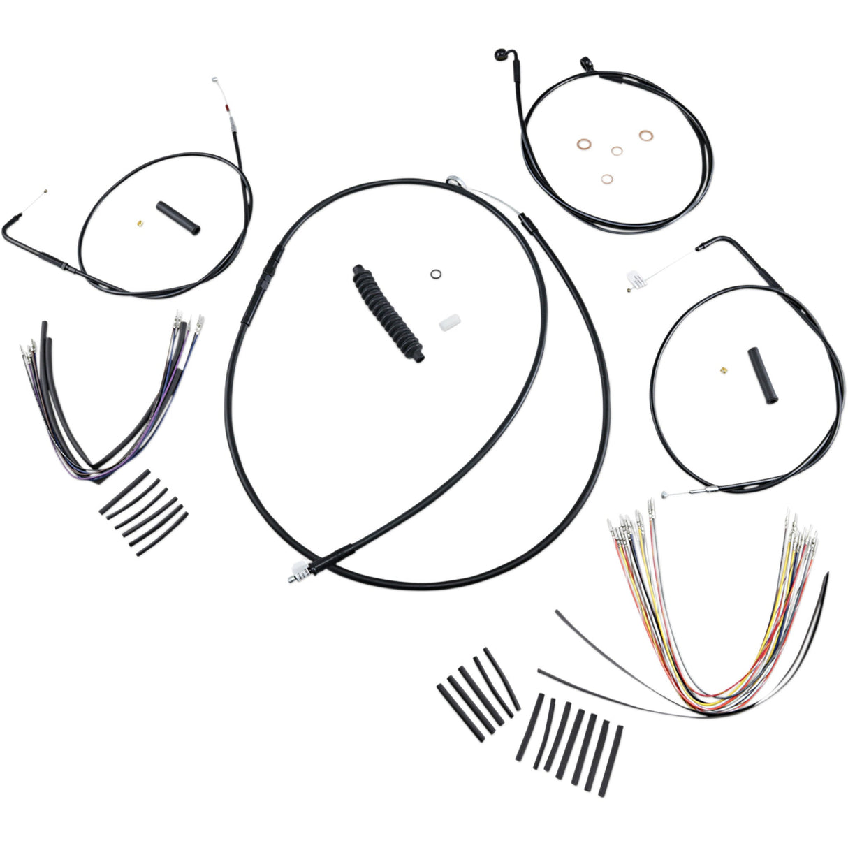 Magnum Shielding Cable Kit - 486441 For Harley Softail / 15th Anniversary / Screamin' 2000-2006