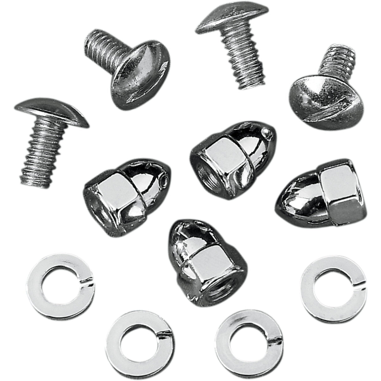 DRAG SPECIALTIES DS-190190 License Plate Acorn Set License Plate Fasteners - Acorn Nuts