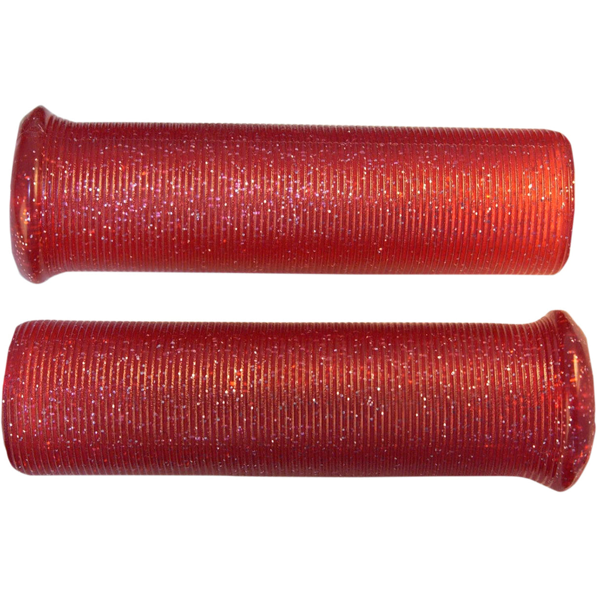 EMGO 0630-1757 42-21114 Star Fire Flake Grips Grips - Retro - Metal - 1" - Red