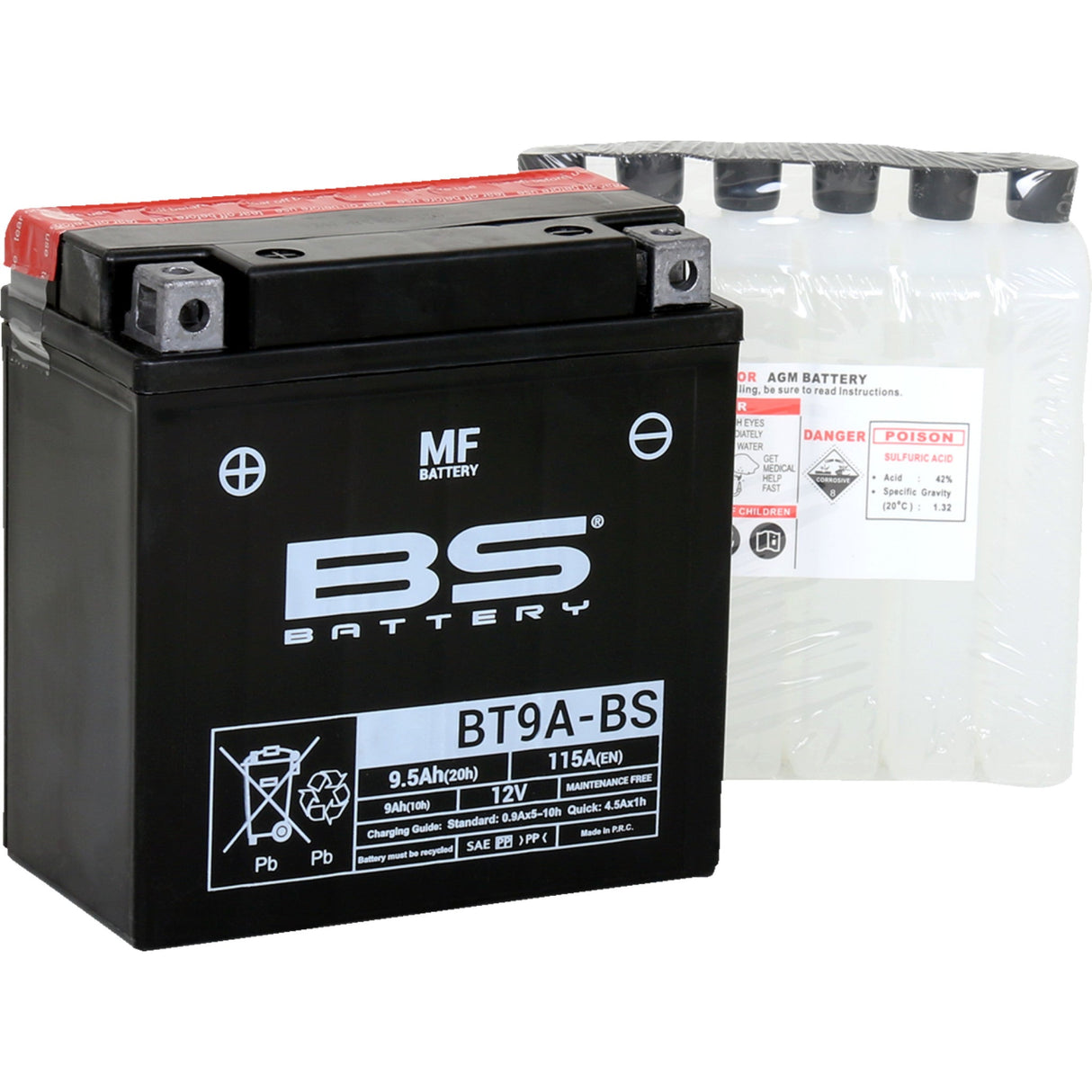 Bs Battery BT Battery - 300748 For Kawasaki Mach / 125A Eliminator 1998-2009 | Daelim 125 Evolution 2001-2004 | Gilera Runner 125 2001-2002