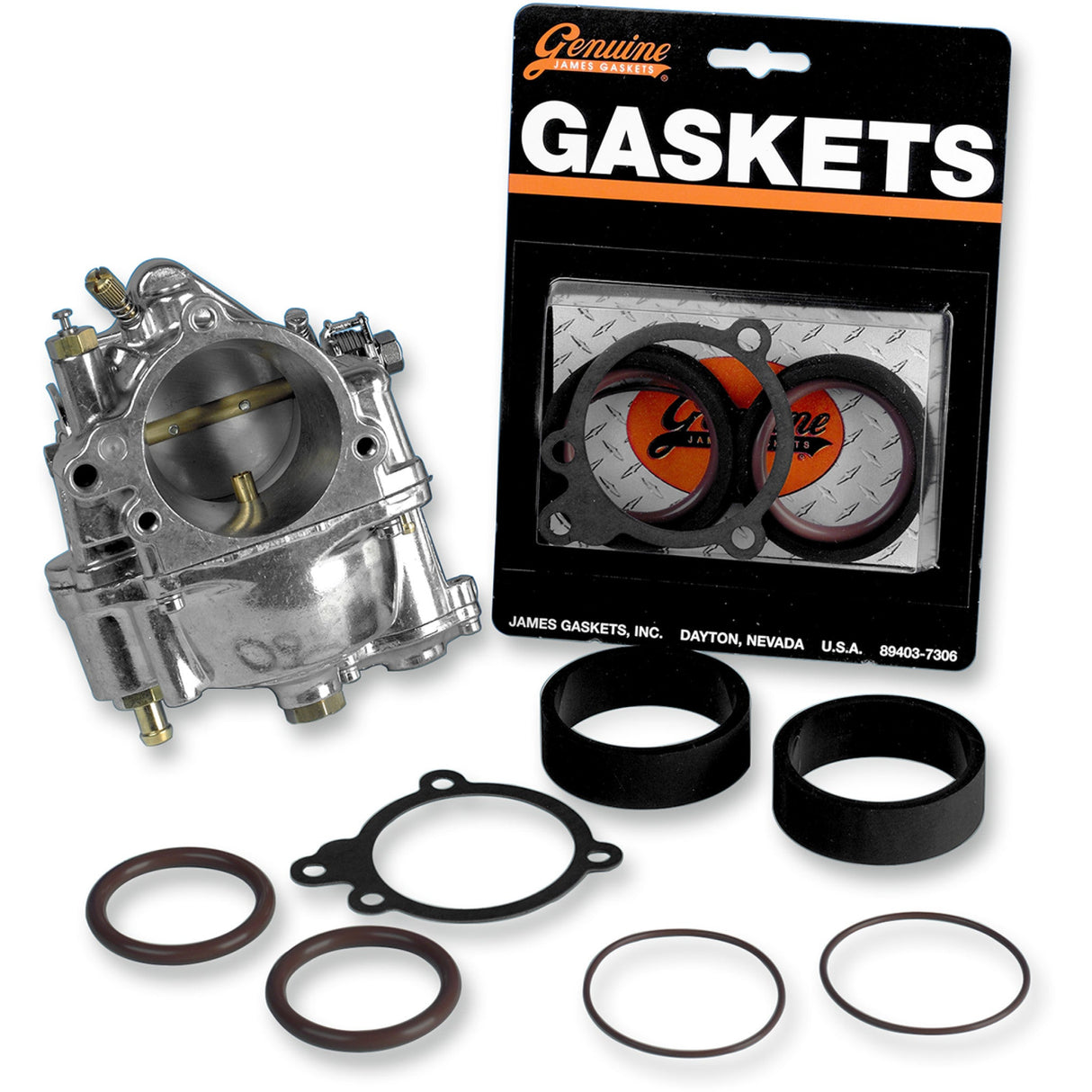 JAMES GASKET 0935-0088 JGI-27002-66-SS Carburetor-to-Intake Manifold Seal Kit Seal Kit - S&S XL/Panhead