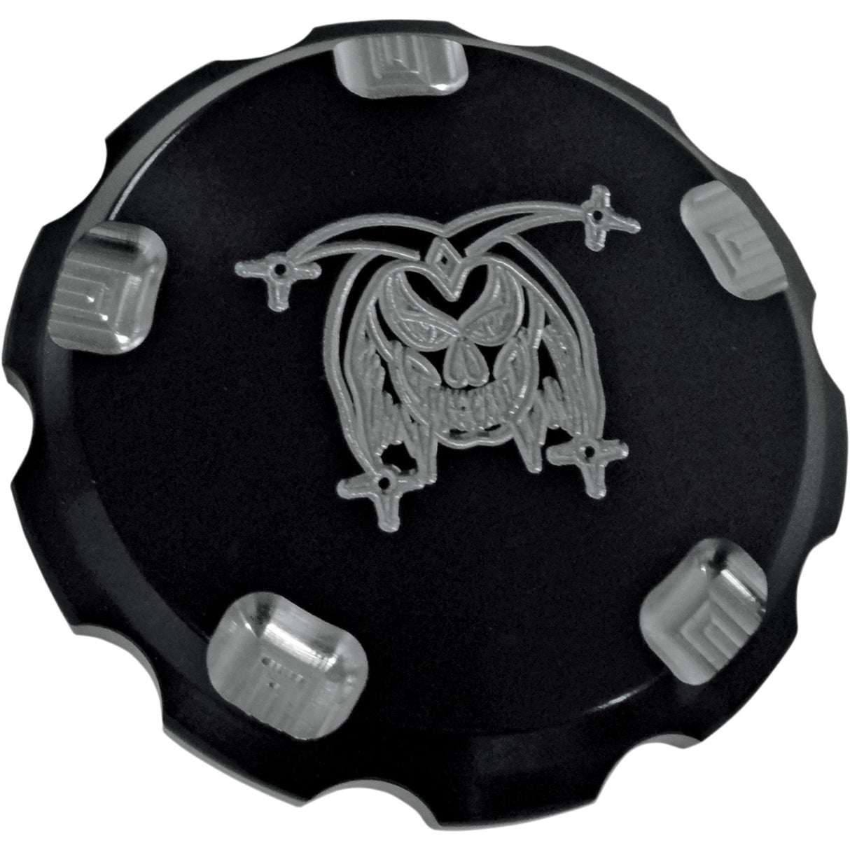 Joker Machine Serrated Series Fuel Cap - 10-441B For Harley Motorcycles 1996-2024