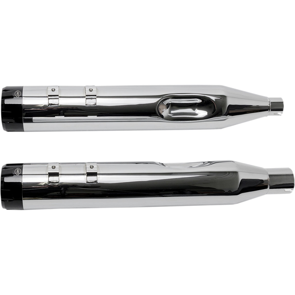 S&S Cycle 4-1/2" MK45 Performance Mufflers — Thruster Black Thruster - 550-0664 For Harley Touring 2017-2026