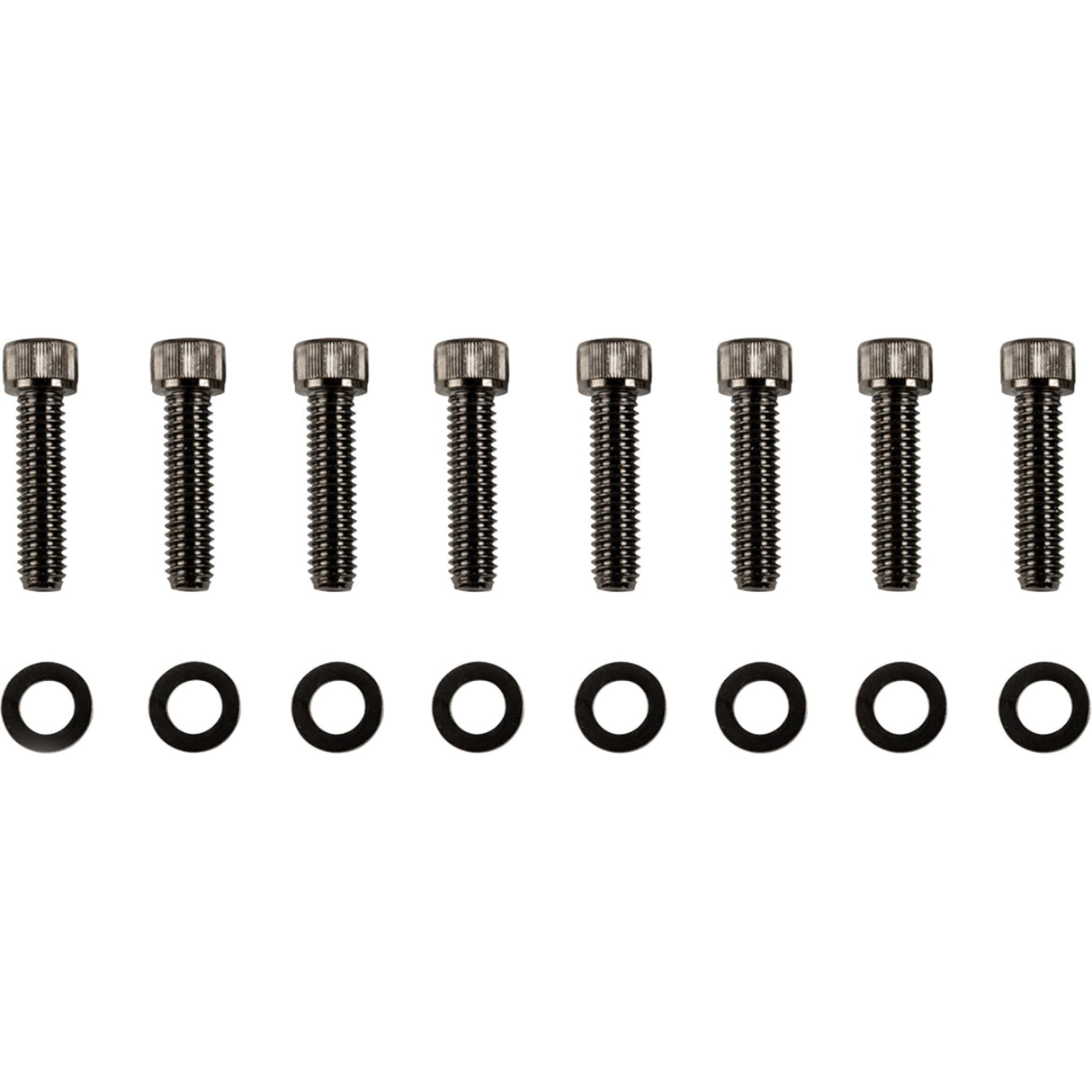 Drag Specialties M-Eight Bolt Kit Transmission Bearing Housing Knurled Socket-Head Black Chrome M8 For Harley Motorcycles 2017-2021