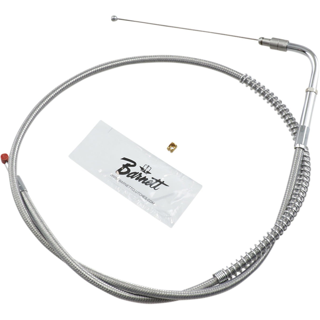 Barnett Stainless Steel Throttle Idle Cable +6" - 102-30-30026-06 For Harley Super / Softail / Fat 2006-2017