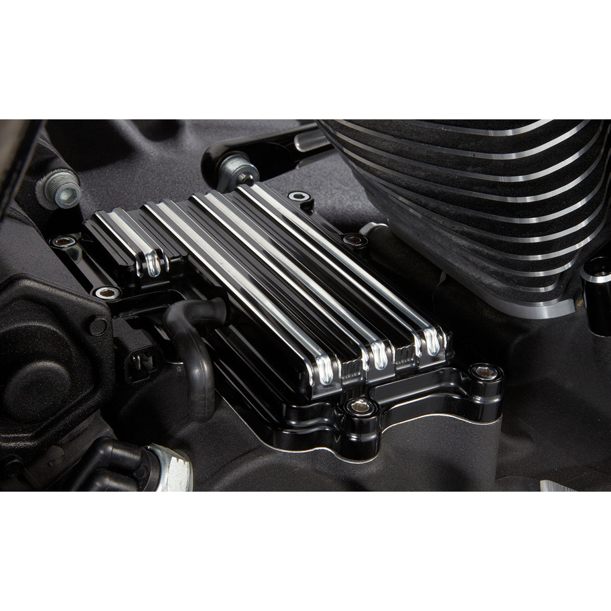 Arlen Ness 10-Gauge Transmission Top Cover BlackMachined - 03-853 For Harley Motorcycles 2006-2017