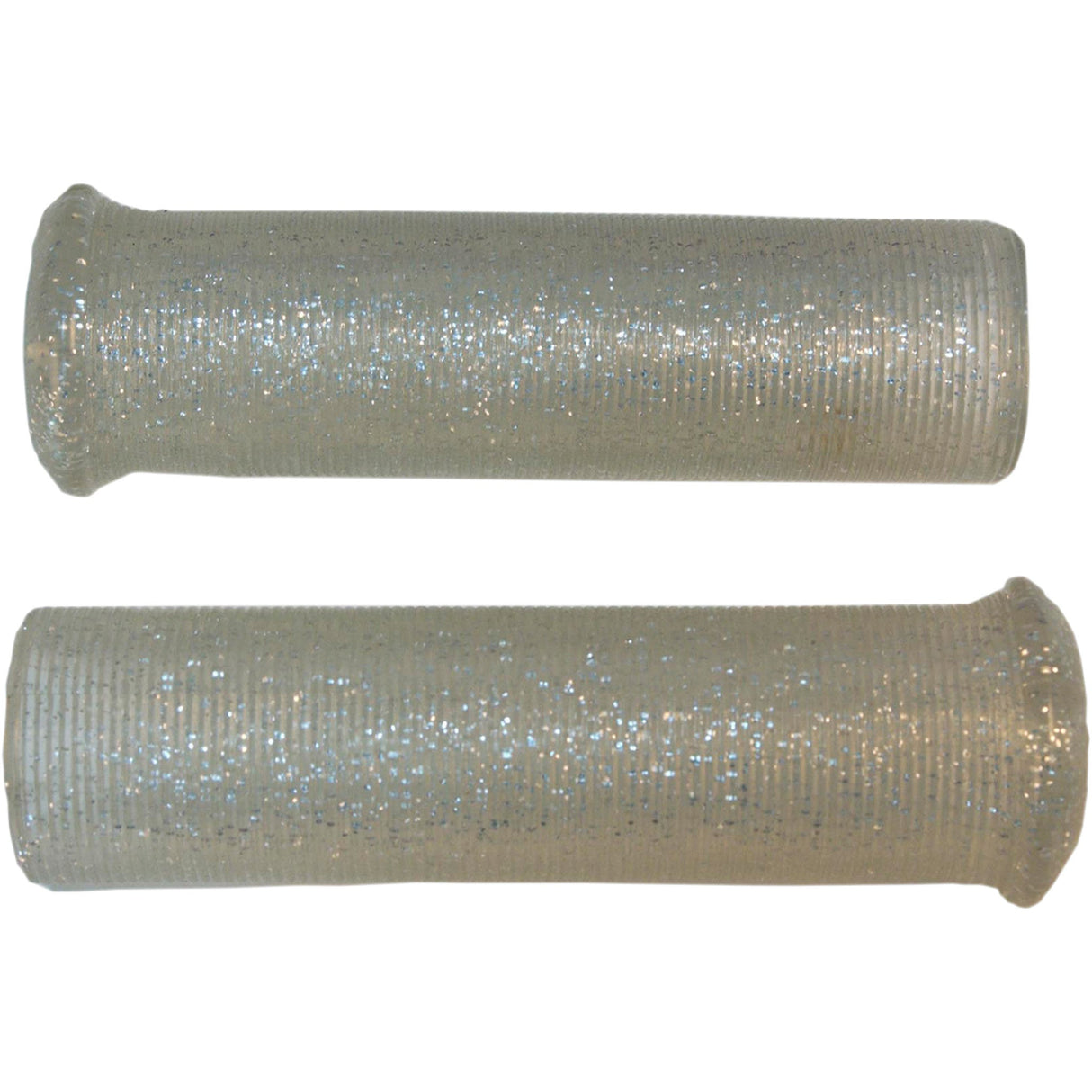 EMGO 0630-1764 42-21129 Star Fire Flake Grips Grips - Retro - Metal - 7/8" - Silver