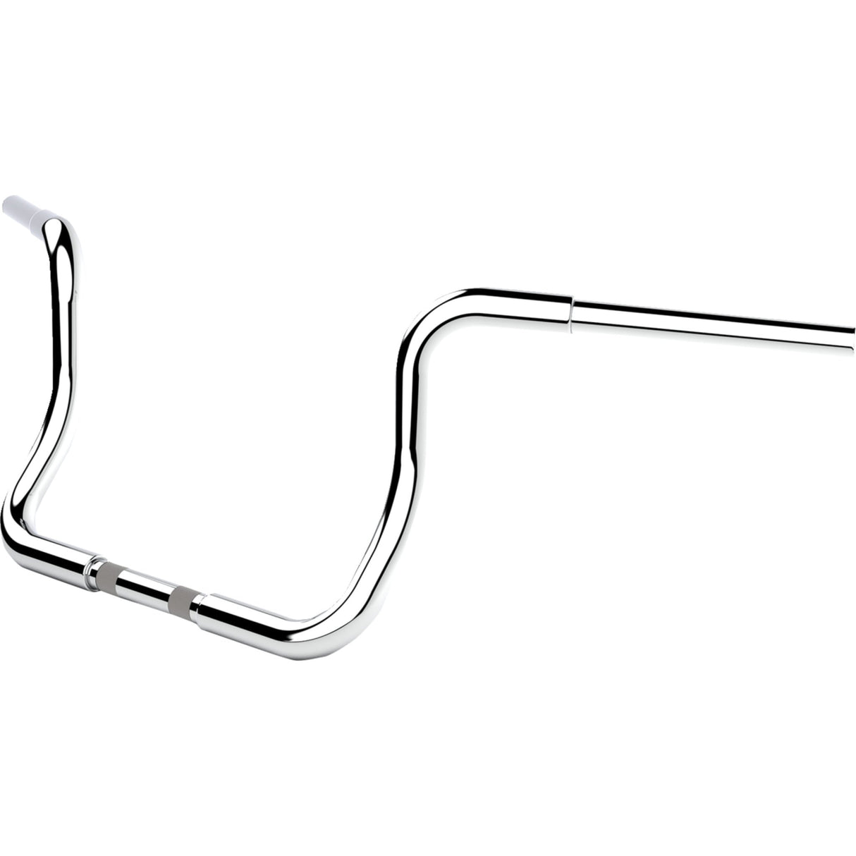 LA Choppers Twin Round Handlebar 10" Chrome - LA-7325-10C For Harley Touring 1996-2023