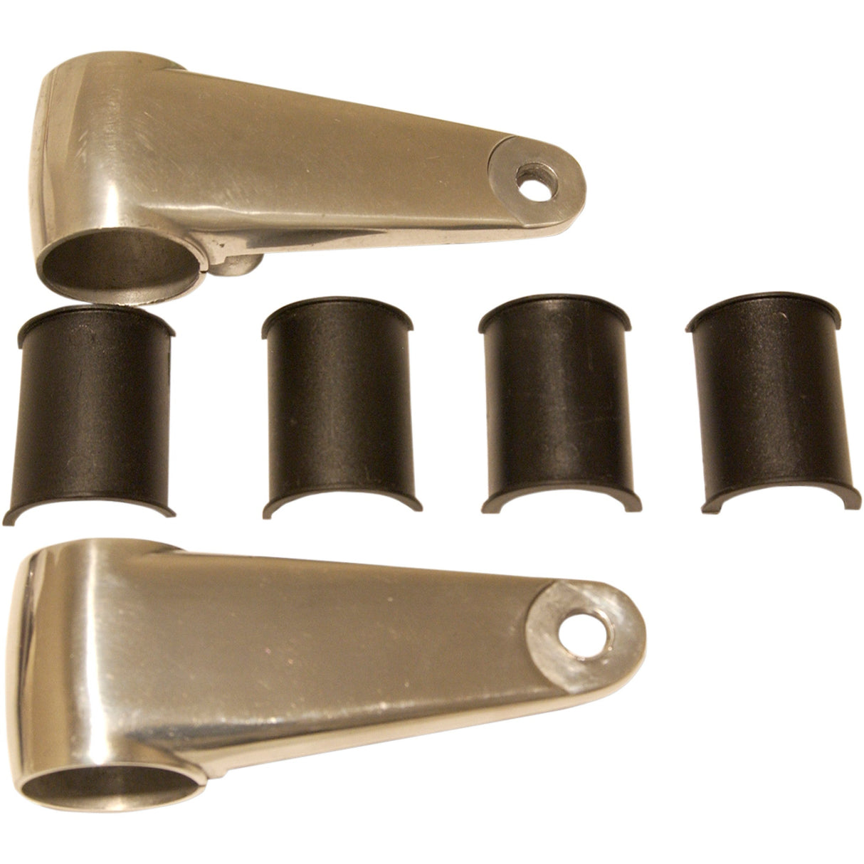 EMGO 2001-0815 66-35830 Cast Aluminum Headlamp Mounting Brackets Headlamp Mounting Brackets - Polished