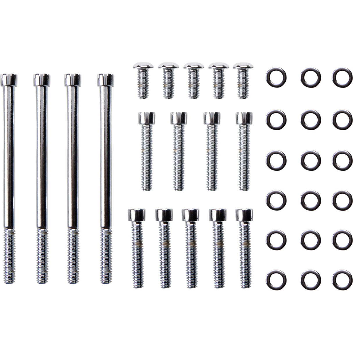 GARDNER-WESTCOTT 2401-0299 P-10-15-08 Primary and Derby Cover Bolt Kit Bolt Kit - Primary/Derby Cover - Socket-Head - Chrome