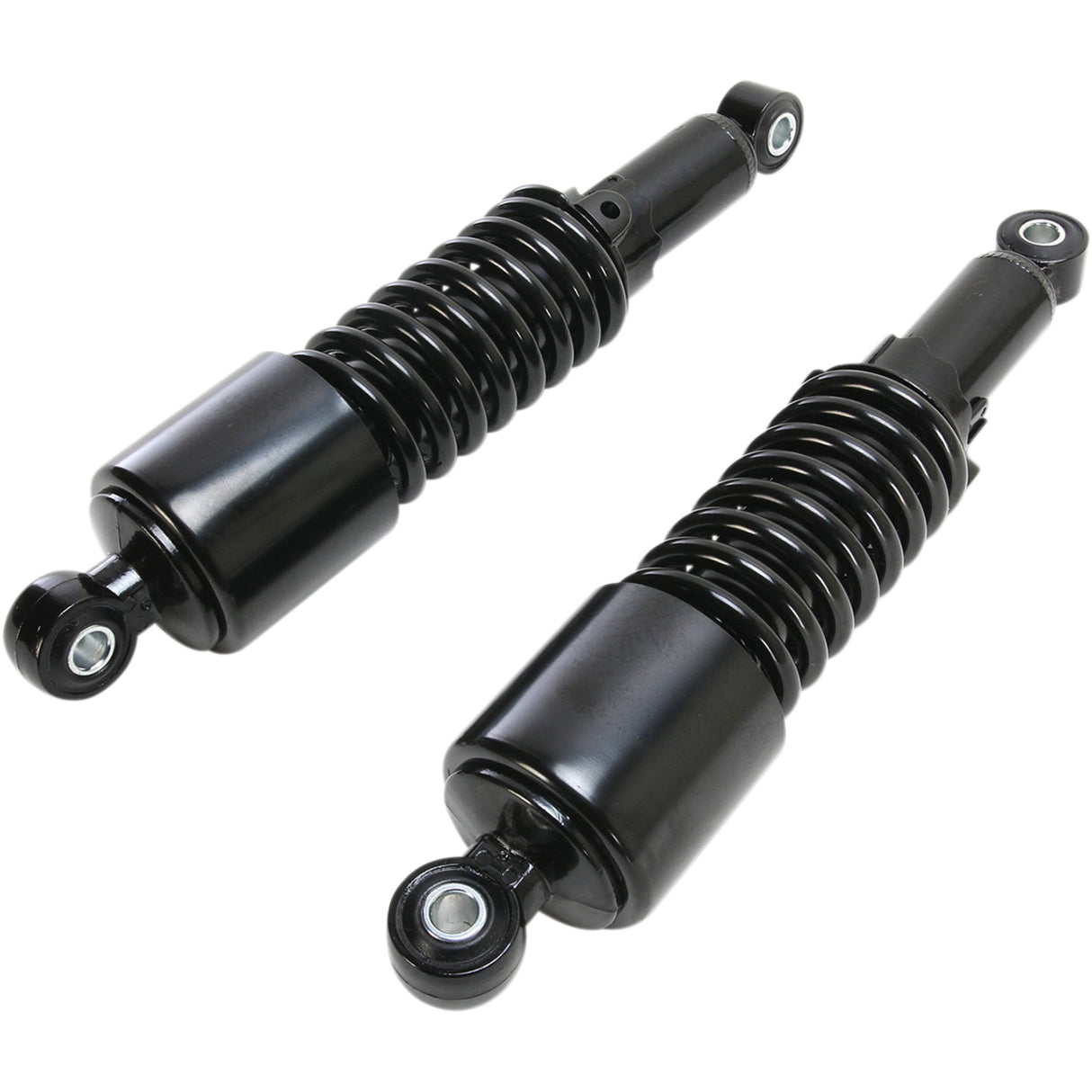 EMGO 1310-1212 17-05693B Custom Shorty Shocks with shroud - black body/black spring finish - eye lowering